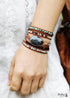 Boho Bracelet, 5 Layers Leather Wrap Bracelet, Black Onyx